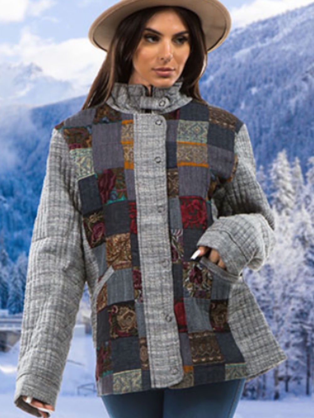 Young Threads Quilted Patchwork Jacket
